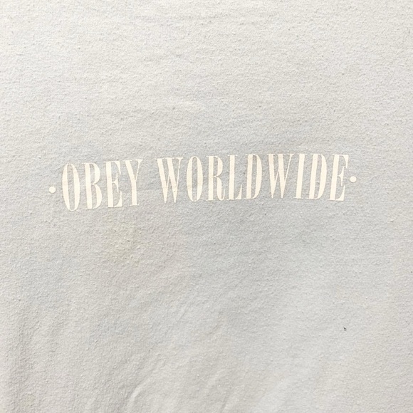 OBEY Worldwide Baby Blue Logo Cotton Short Sleeve Tee T-shirt Men’s Unisex Shirt - Picture 2 of 8